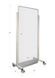 Mobile Lead Barrier - 40" Wide - X-Large Window Dimensions