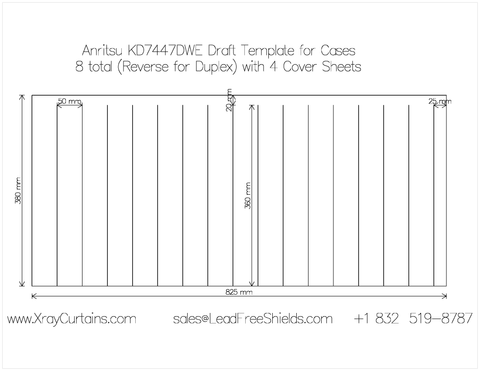Anritsu Wide Format Xray Curtains Protective Sheet for KD7447DWE (Set of 4)