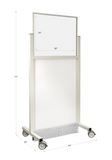 Mobile Lead Barrier - 34" Wide - Large Window Dimensions
